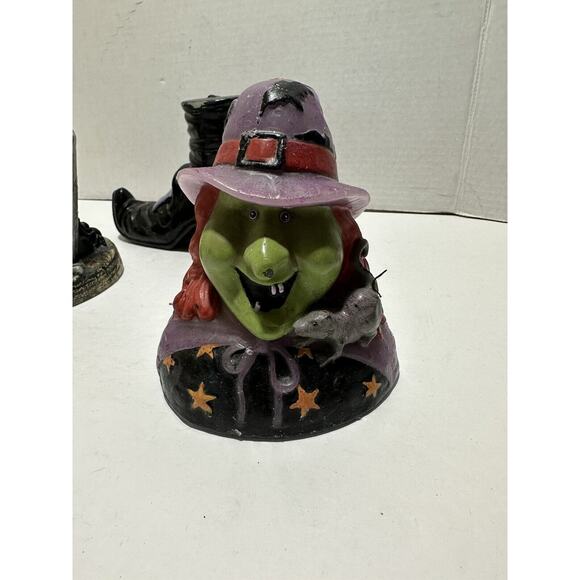 Lot Of 3 Candles Vintage Frankenstein Witch Boots Candle Monster Halloween Set - Picture 7 of 9